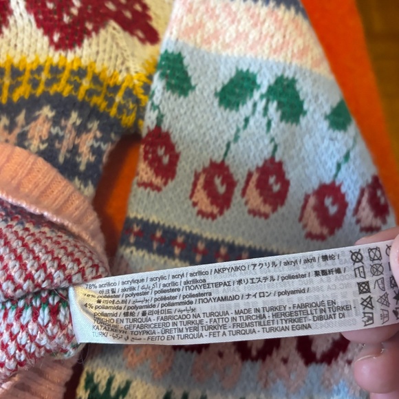 Zara fruit jacquard sweater NWT - Picture 9 of 12